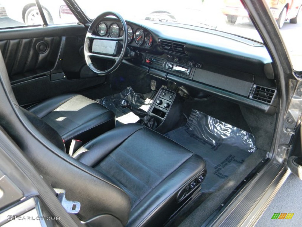 Black Interior 1989 Porsche 911 Carrera Turbo Photo #62891006