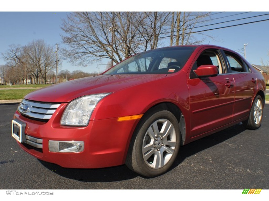 2009 Fusion SEL V6 - Redfire Metallic / Charcoal Black photo #1