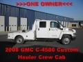 Summit White 2008 GMC C Series Topkick C4500 Crew Cab Hauler Truck