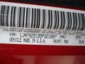  2005 Wrangler SE 4x4 Flame Red Color Code PR4