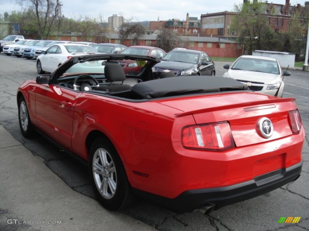 2012 Mustang V6 Convertible - Race Red / Charcoal Black photo #6