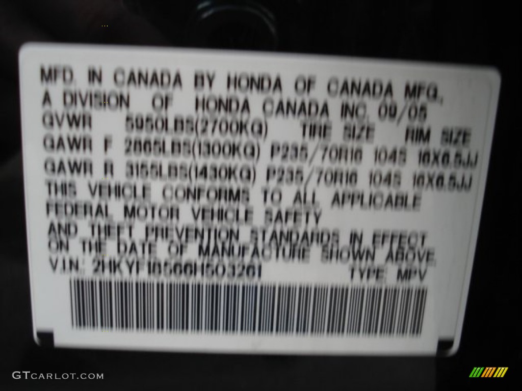 2006 Pilot EX-L 4WD - Nighthawk Black Pearl / Saddle photo #25