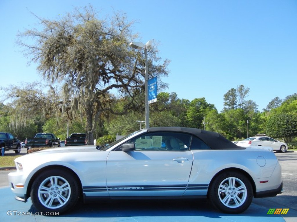 2011 Mustang V6 Convertible - Ingot Silver Metallic / Stone photo #2