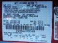 RZ: Red Candy Metallic 2012 Ford Fusion SEL Color Code