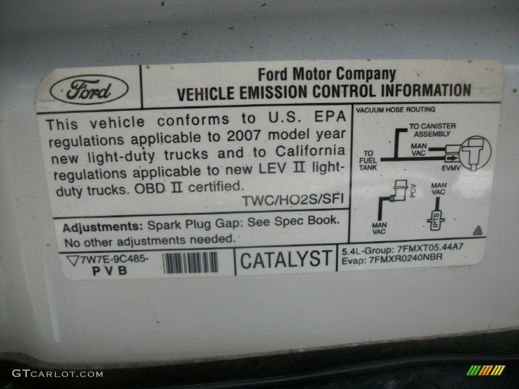 2007 Ford F150 XLT SuperCab 4x4 Info Tag Photo #62894832