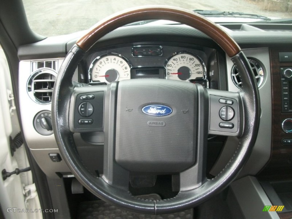 2008 Ford Expedition Limited 4x4 Charcoal Black Steering Wheel Photo #62894960