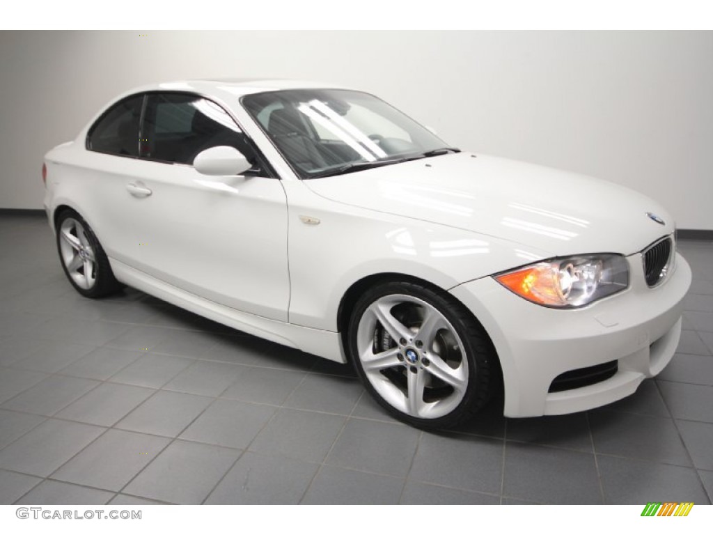 2008 1 Series 135i Coupe - Alpine White / Black photo #1
