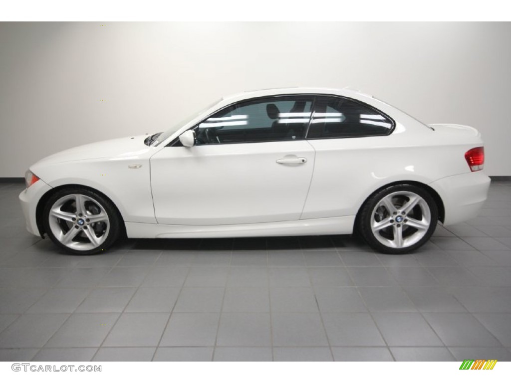 2008 1 Series 135i Coupe - Alpine White / Black photo #2