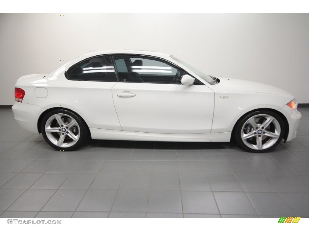 2008 1 Series 135i Coupe - Alpine White / Black photo #7