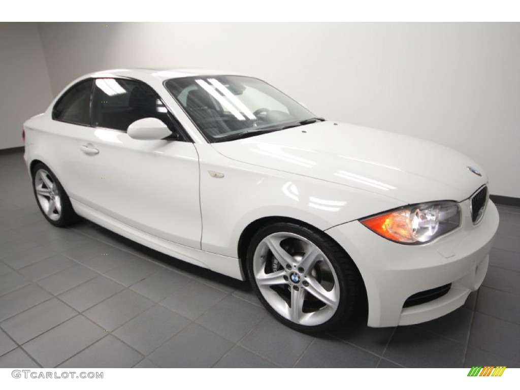 2008 1 Series 135i Coupe - Alpine White / Black photo #8
