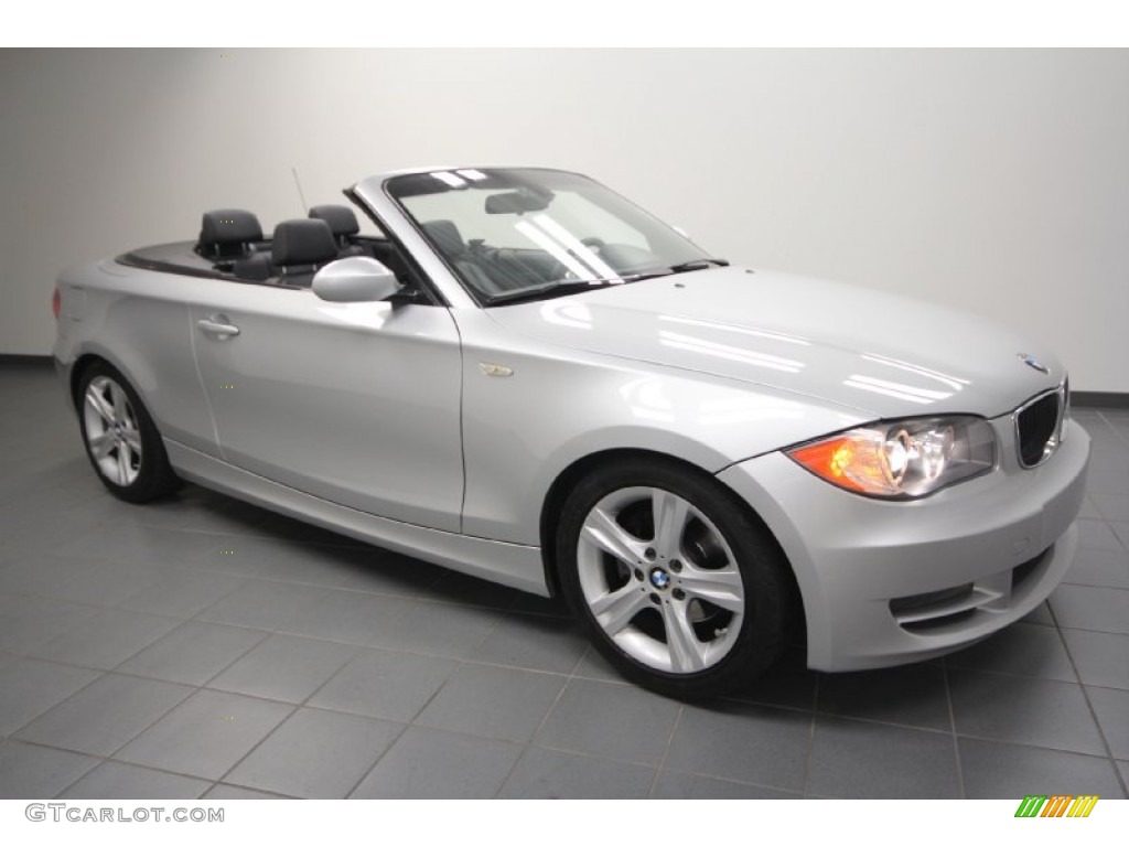 2008 1 Series 128i Convertible - Titanium Silver Metallic / Black photo #1