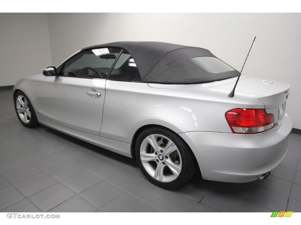 2008 1 Series 128i Convertible - Titanium Silver Metallic / Black photo #5