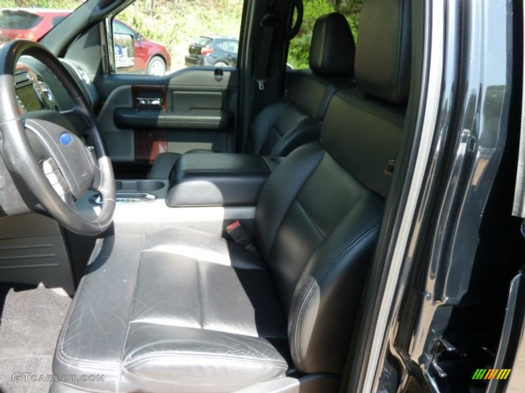 Black Interior 2008 Ford F150 Lariat SuperCrew 4x4 Photo #62898421