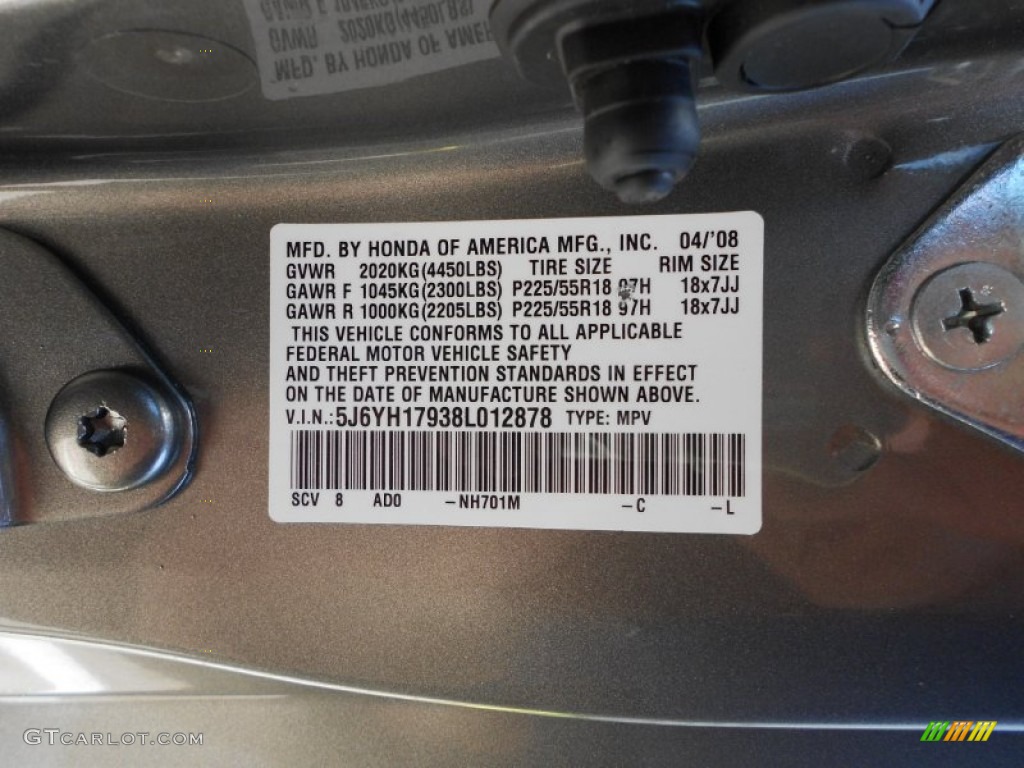 2008 Element SC - Galaxy Gray Metallic / Titanium/Black photo #28