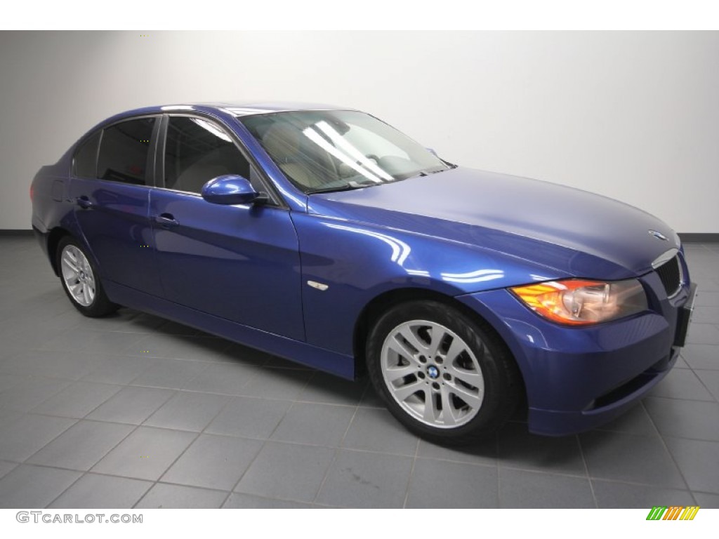 2007 3 Series 328i Sedan - Montego Blue Metallic / Beige photo #1