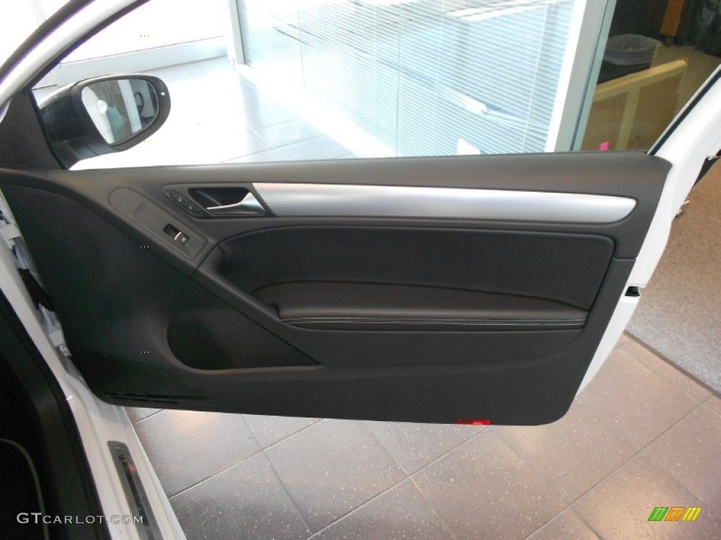 2012 Volkswagen Golf R 2 Door 4Motion R Titan Black Leather Door Panel Photo #62899684
