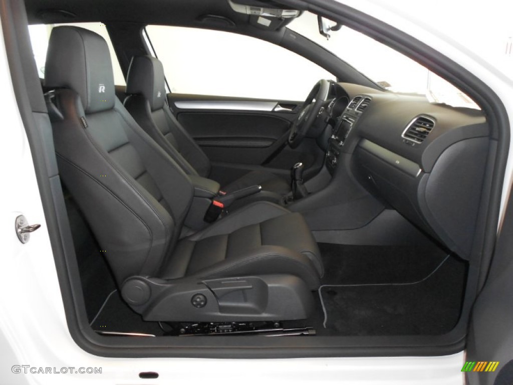 R Titan Black Leather Interior 2012 Volkswagen Golf R 2 Door 4Motion Photo #62899693
