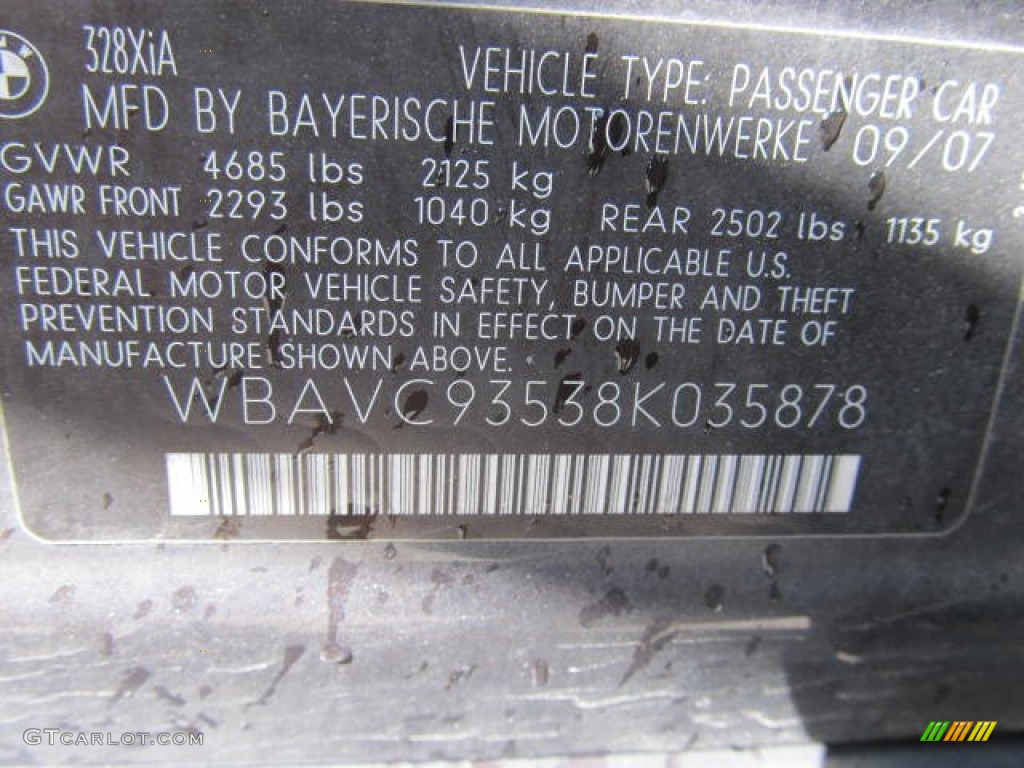 2008 3 Series 328xi Sedan - Sparkling Graphite Metallic / Black photo #14