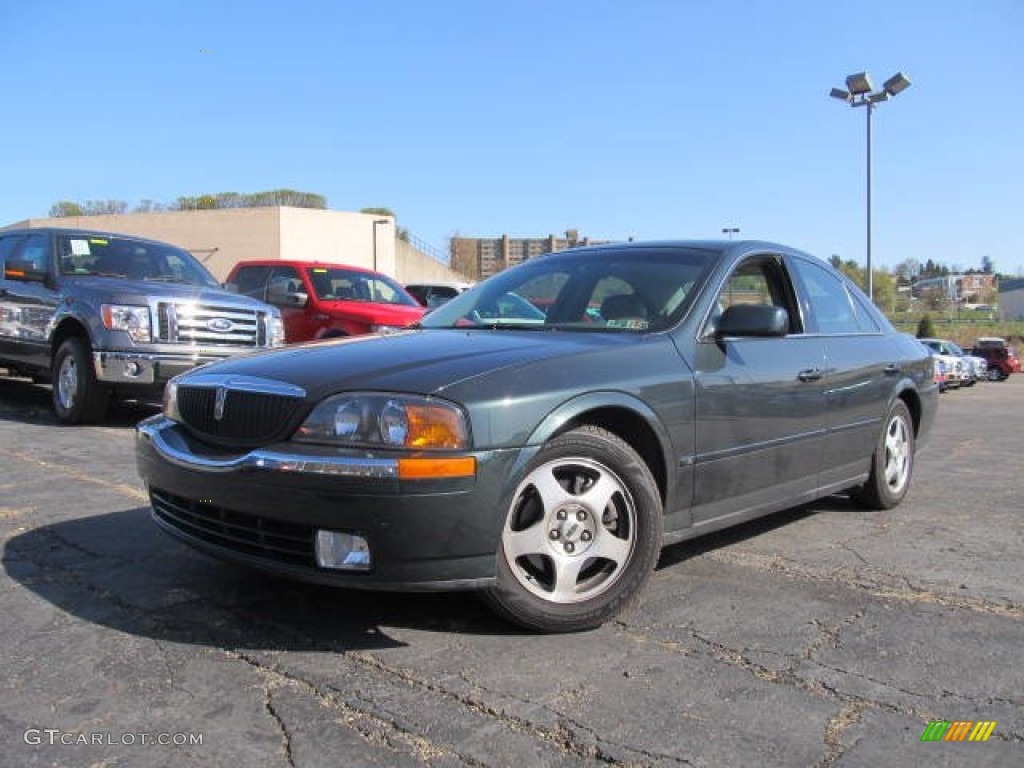 2000 LS V8 - Dark Green Satin Metallic / Medium Parchment photo #1