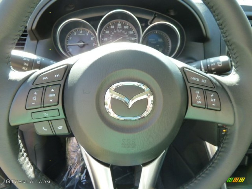 2013 Mazda CX-5 Grand Touring Black Steering Wheel Photo #62903354