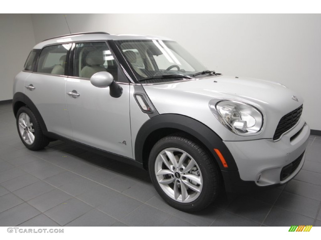 Crystal Silver Metallic 2012 Mini Cooper S Countryman All4 AWD Exterior Photo #62905409