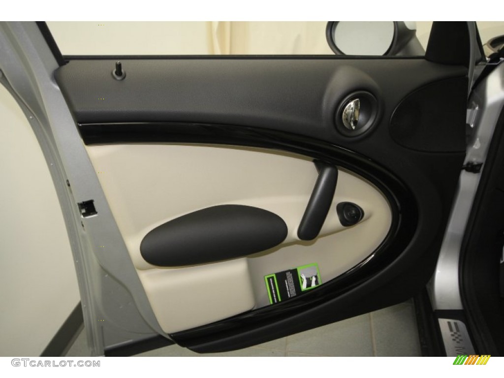 2012 Mini Cooper S Countryman All4 AWD Gravity Polar Beige Leather Door Panel Photo #62905512