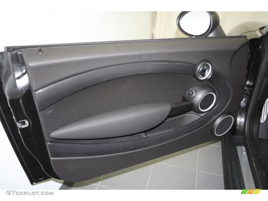 2012 Mini Cooper S Hardtop Carbon Black Door Panel Photo #62906215