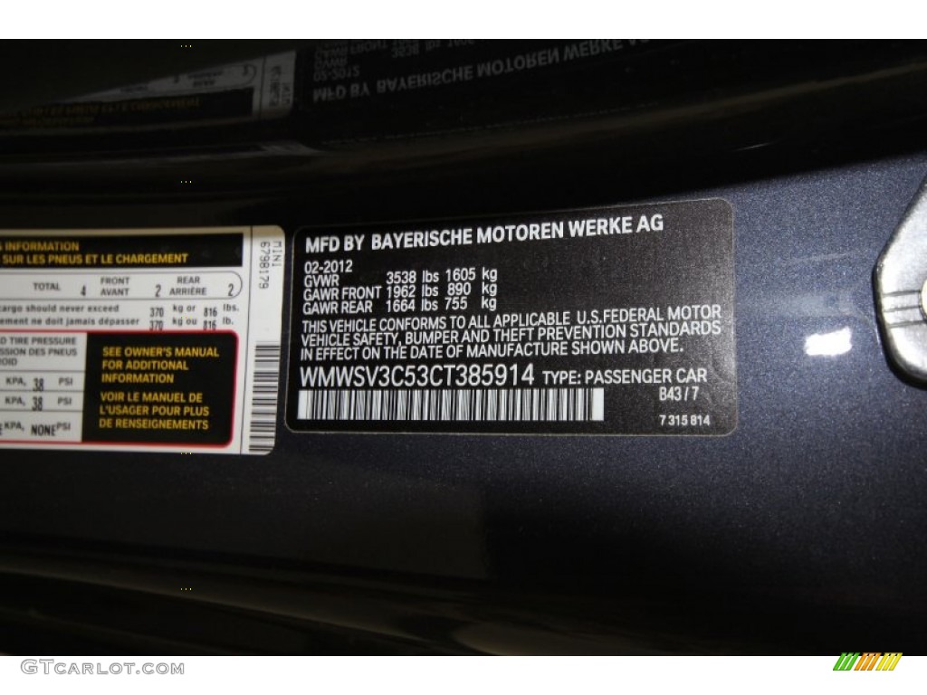 2012 Cooper Color Code B43 for Highclass Gray Metallic Photo #62906388