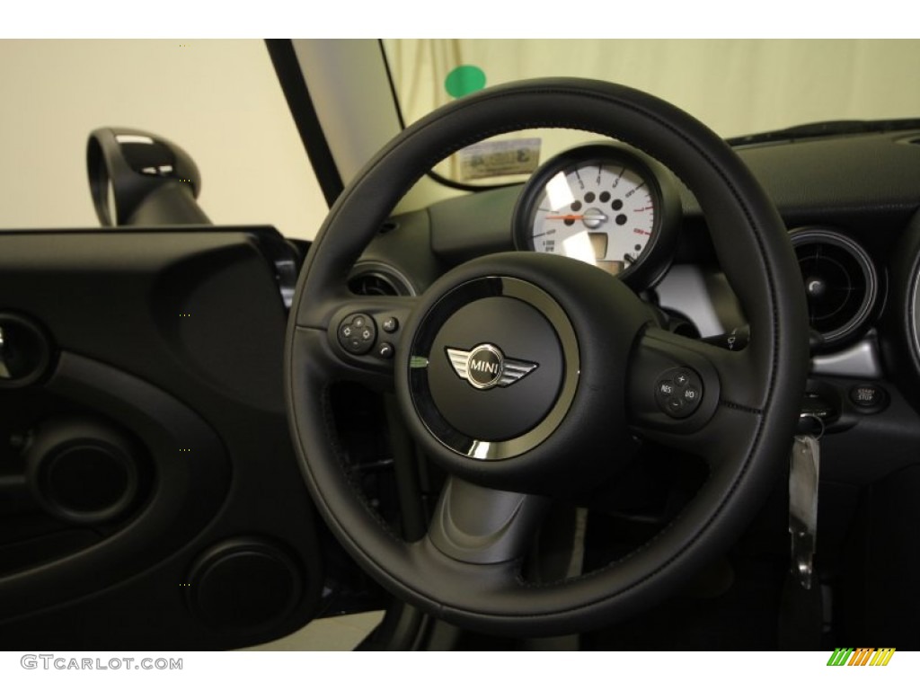 2012 Mini Cooper Hardtop Carbon Black Steering Wheel Photo #62906705