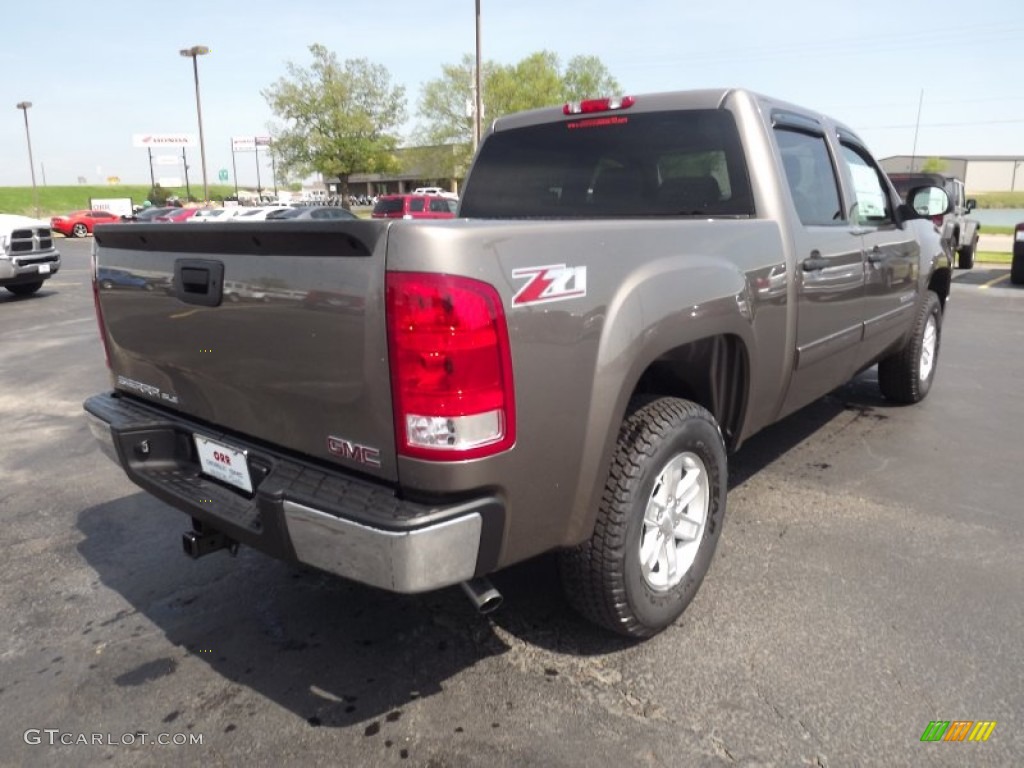 2012 Sierra 1500 SLE Crew Cab 4x4 - Mocha Steel Metallic / Very Dark Cashmere/Light Cashmere photo #5