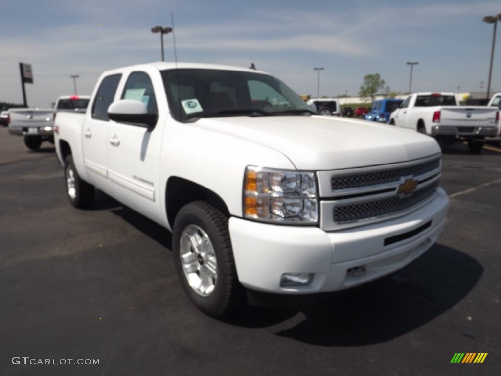 2012 Silverado 1500 LTZ Crew Cab 4x4 - Summit White / Light Cashmere/Dark Cashmere photo #3