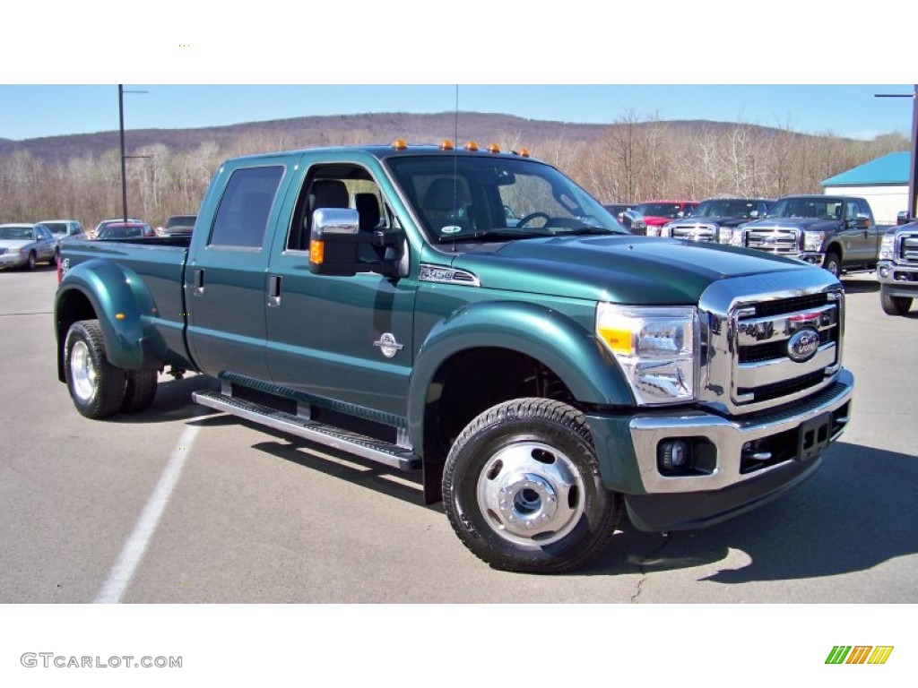 Forest Green Metallic 2011 Ford F450 Super Duty XLT Crew Cab 4x4 Dually Exterior Photo #62910878