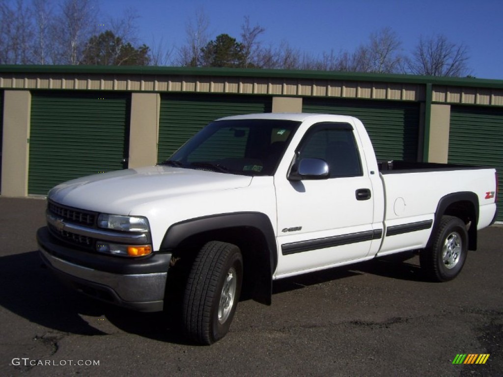 2000 Silverado 1500 Z71 Regular Cab 4x4 - Summit White / Graphite photo #1