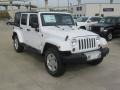 2012 Bright White Jeep Wrangler Unlimited Sahara 4x4  photo #7