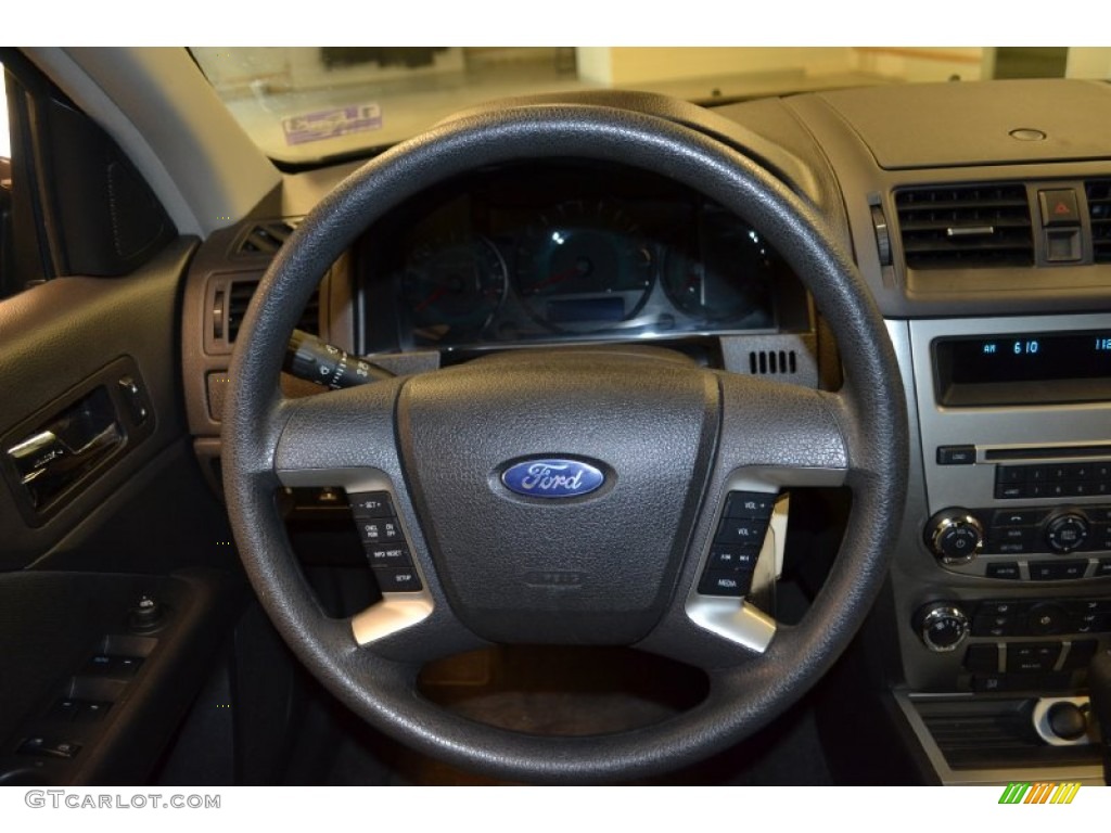 2011 Ford Fusion SE Charcoal Black Steering Wheel Photo #62913900