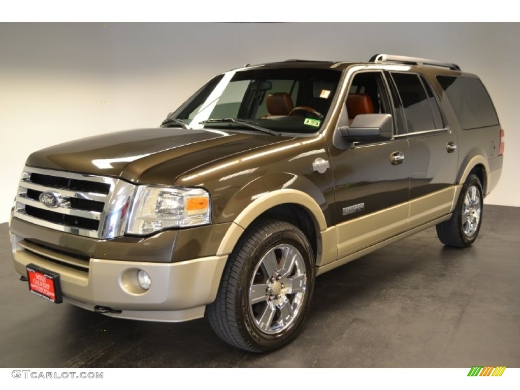 2008 Expedition EL Eddie Bauer 4x4 - Stone Green Metallic / Charcoal Black/Chaparral Leather photo #1