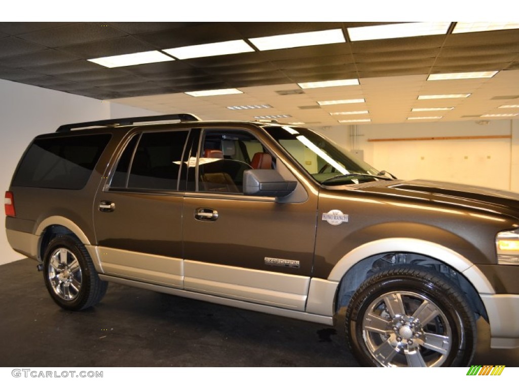 2008 Expedition EL Eddie Bauer 4x4 - Stone Green Metallic / Charcoal Black/Chaparral Leather photo #6