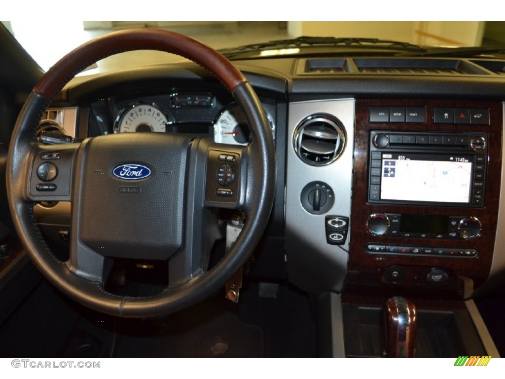 2008 Expedition EL Eddie Bauer 4x4 - Stone Green Metallic / Charcoal Black/Chaparral Leather photo #10