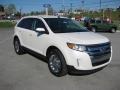 2013 White Platinum Tri-Coat Ford Edge SEL AWD  photo #4