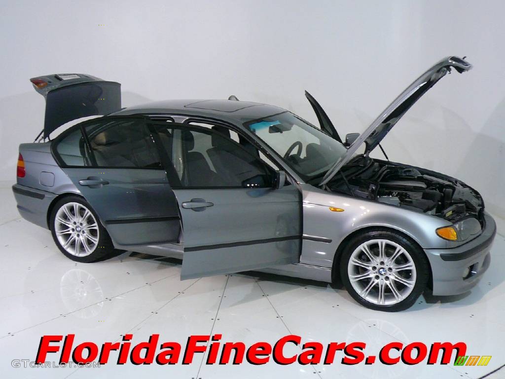 2004 3 Series 330i Sedan - Silver Grey Metallic / Grey photo #7