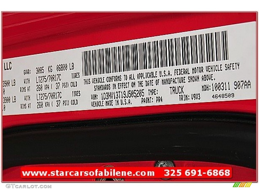 2009 Ram 1500 SLT Crew Cab 4x4 - Flame Red / Dark Slate/Medium Graystone photo #16