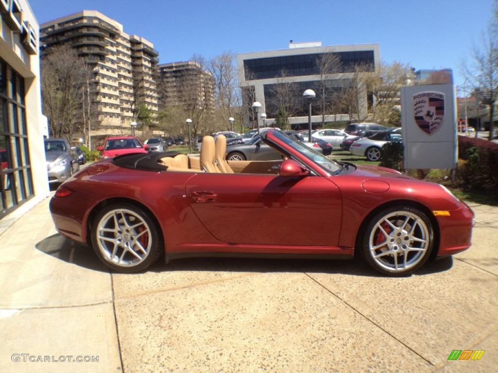 Ruby Red Metallic 2009 Porsche 911 Carrera 4S Cabriolet Exterior Photo #62917505