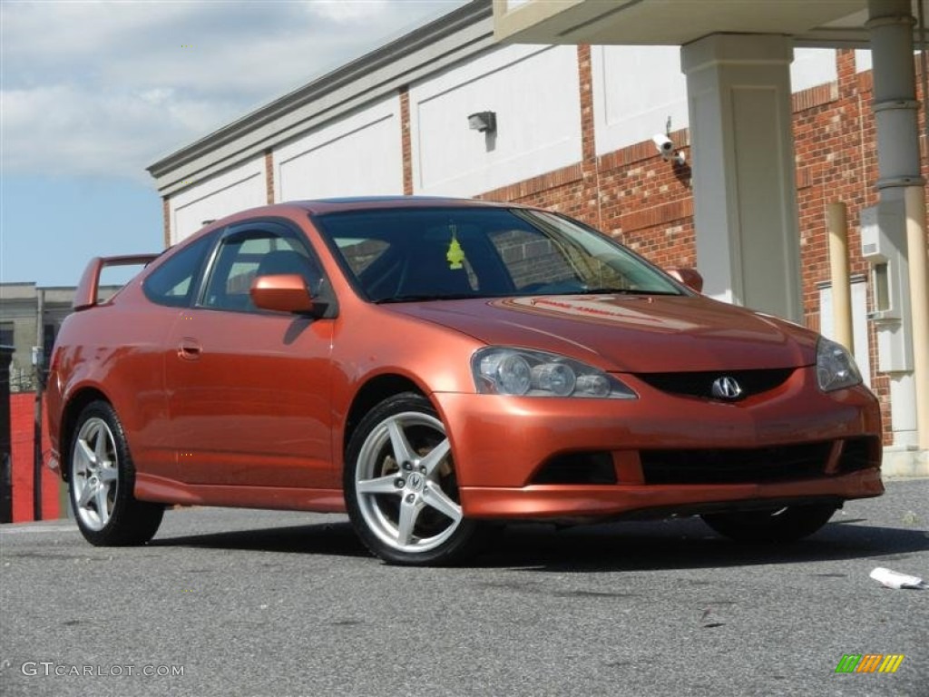 2005 RSX Type S Sports Coupe - Blaze Orange Metallic / Ebony photo #2