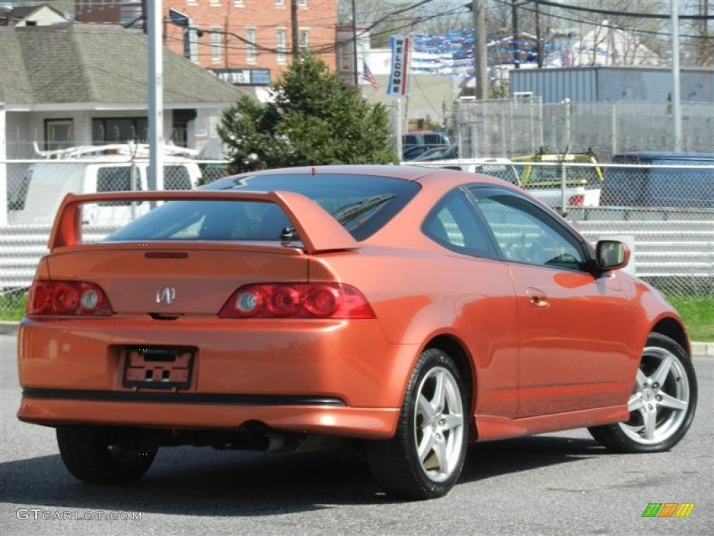 2005 RSX Type S Sports Coupe - Blaze Orange Metallic / Ebony photo #3