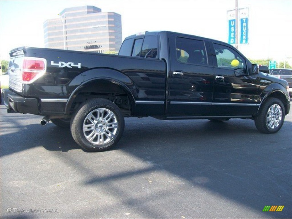 2010 F150 Platinum SuperCrew 4x4 - Tuxedo Black / Sienna Brown Leather/Black photo #1