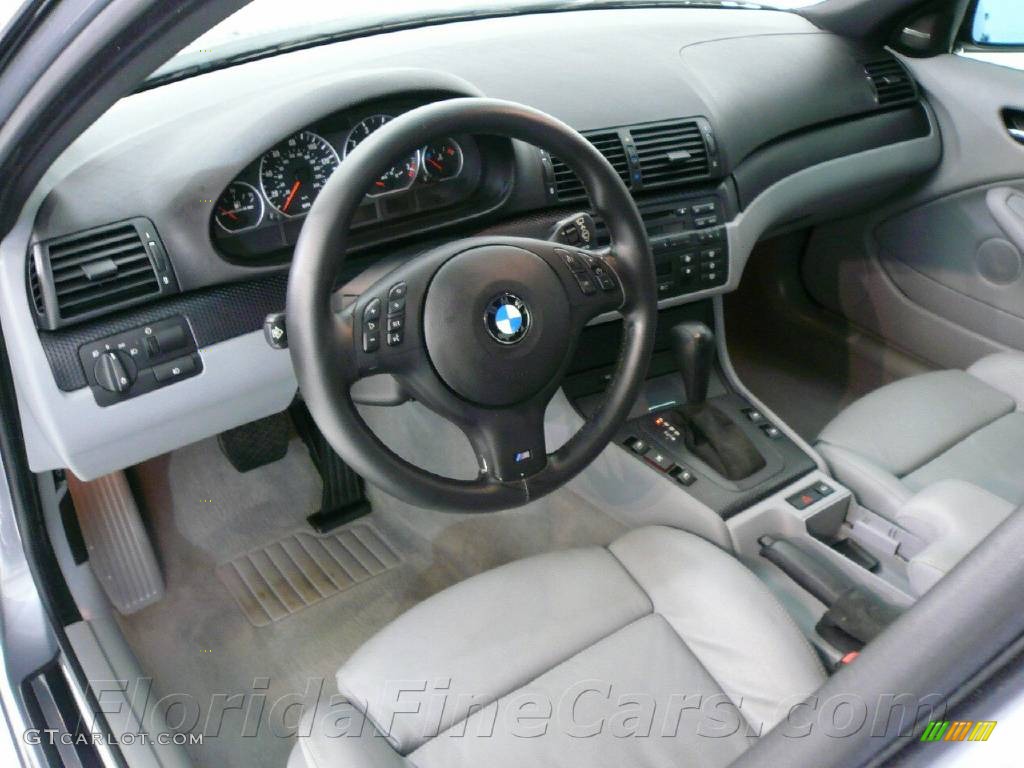 2004 3 Series 330i Sedan - Silver Grey Metallic / Grey photo #12