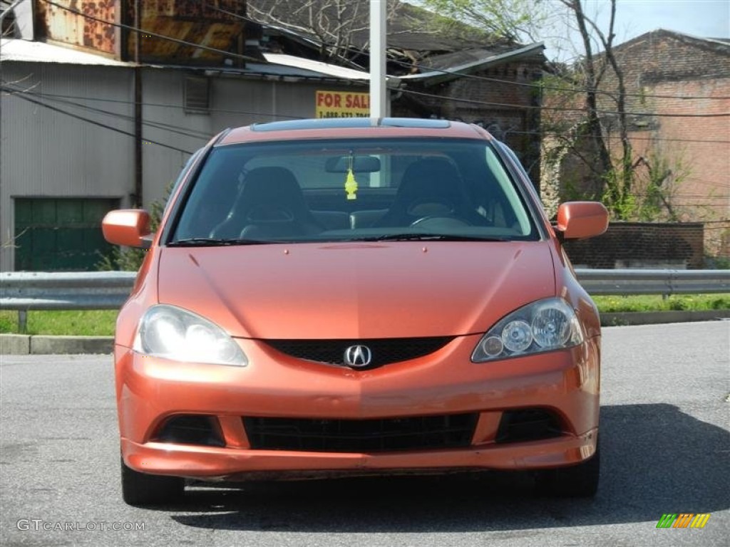 2005 RSX Type S Sports Coupe - Blaze Orange Metallic / Ebony photo #31