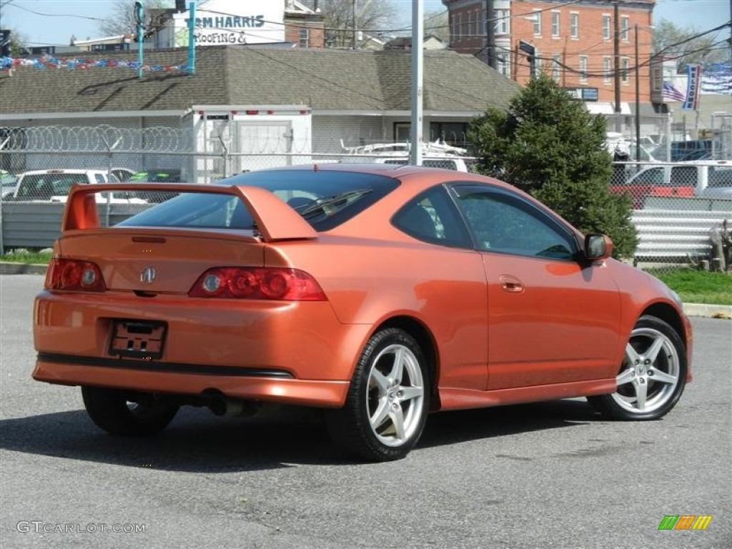 2005 RSX Type S Sports Coupe - Blaze Orange Metallic / Ebony photo #38
