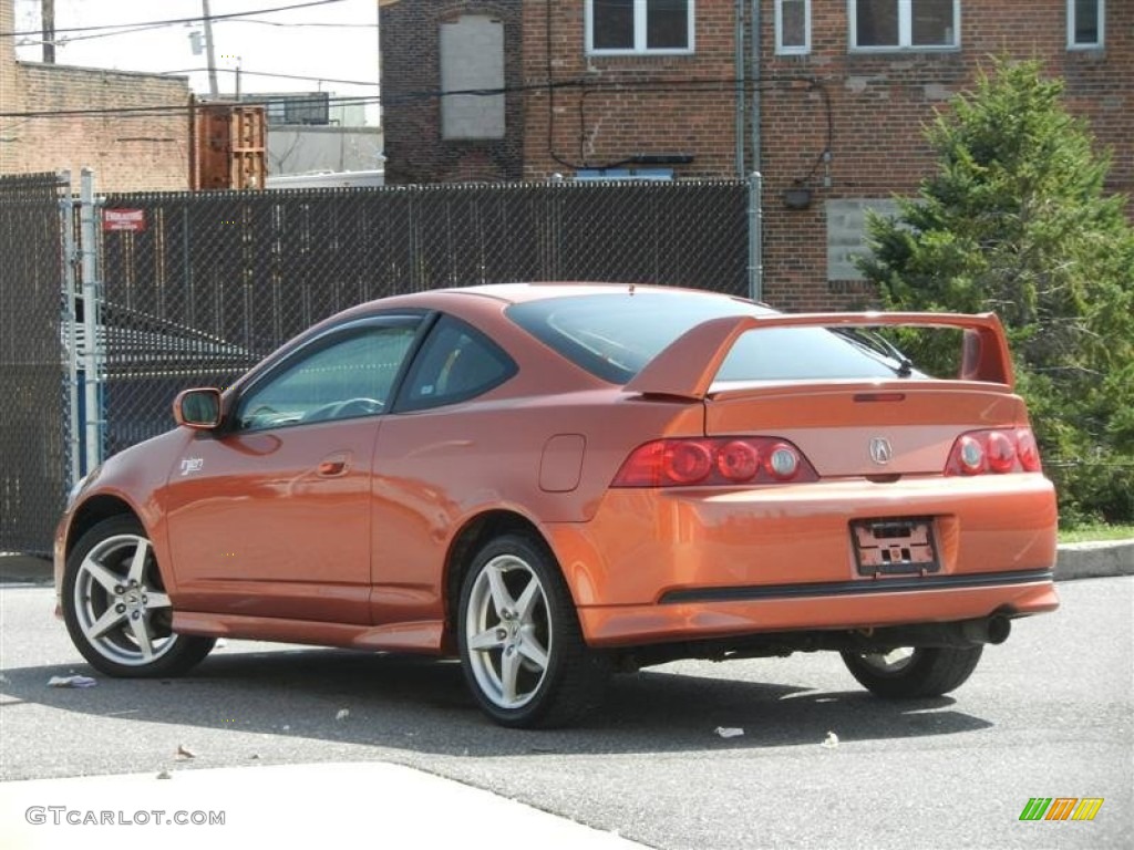 2005 RSX Type S Sports Coupe - Blaze Orange Metallic / Ebony photo #39