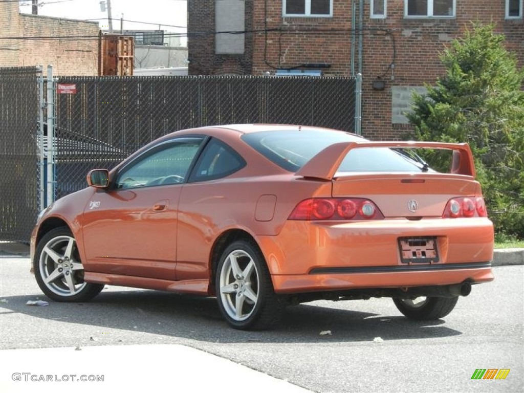 2005 RSX Type S Sports Coupe - Blaze Orange Metallic / Ebony photo #40